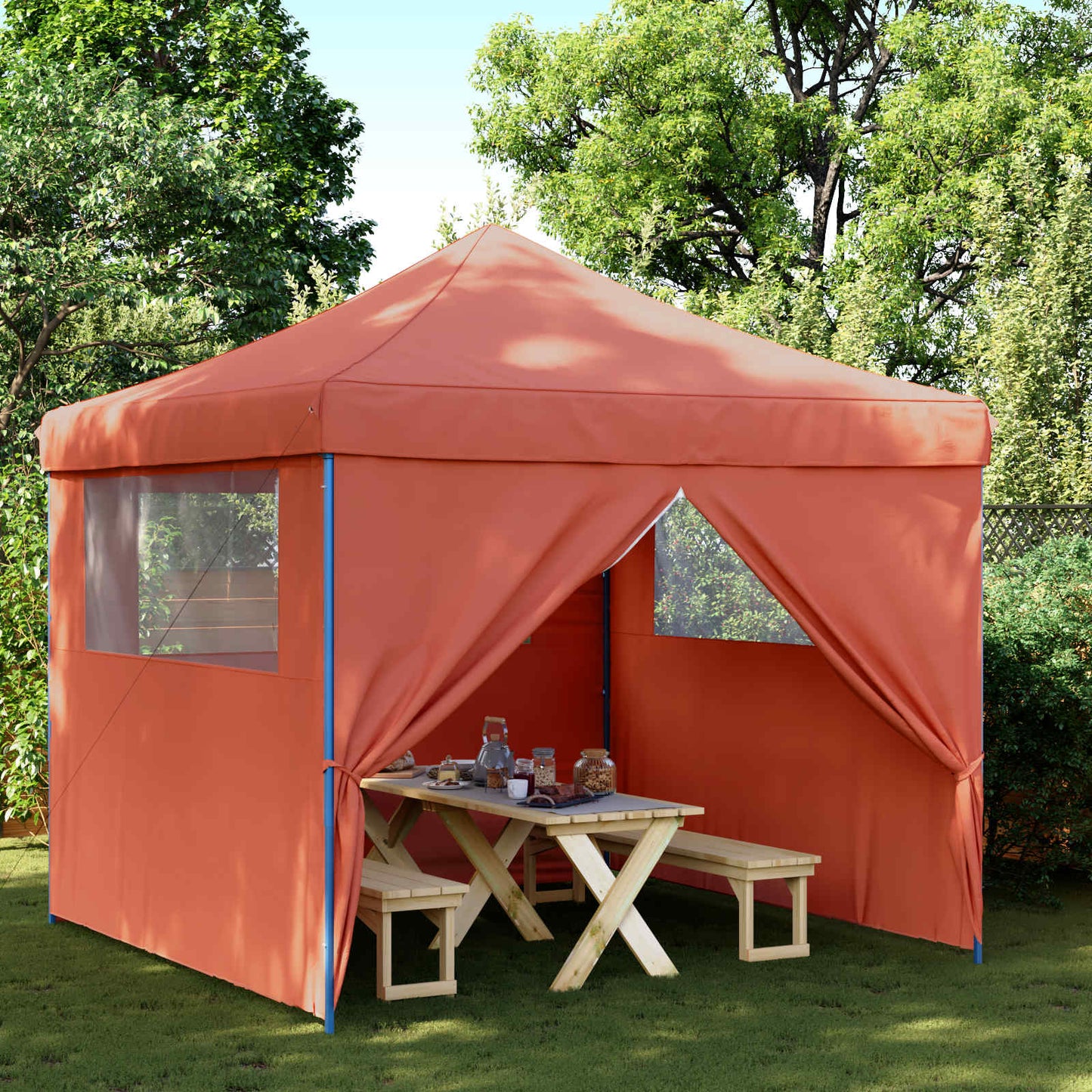 Party Tent 292 x 292 x 315 cm Terracotta Oxford Fabric