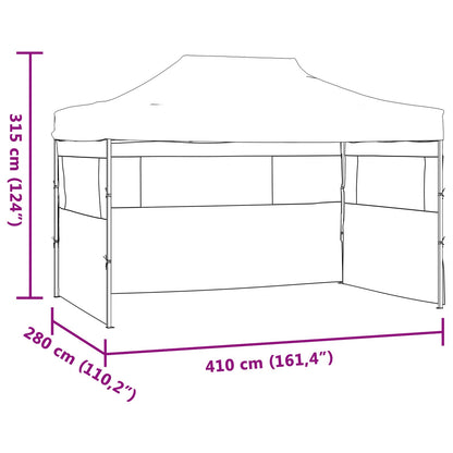 Party Tent Folding Cream 280 x410 x 315 cm Oxford Fabric