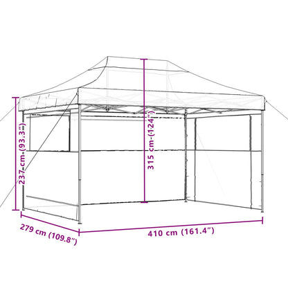 Party Tent Folding Beige 279 x 410 x 315 cm Oxford Fabric
