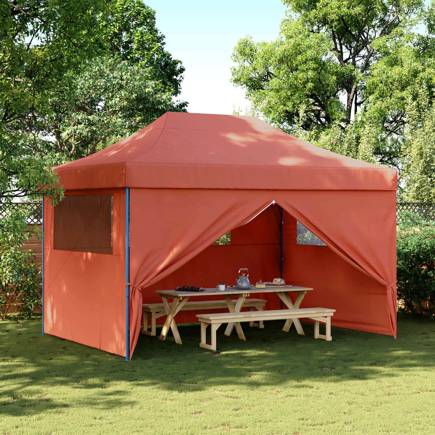 Party Tent Folding Terracotta 279 x 410 x 315 cm Oxford Fabric