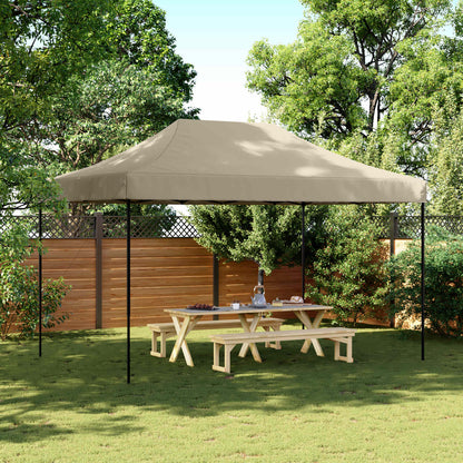Party Tent Folding Taupe 292 x 440 x 315 cm Oxford Fabric