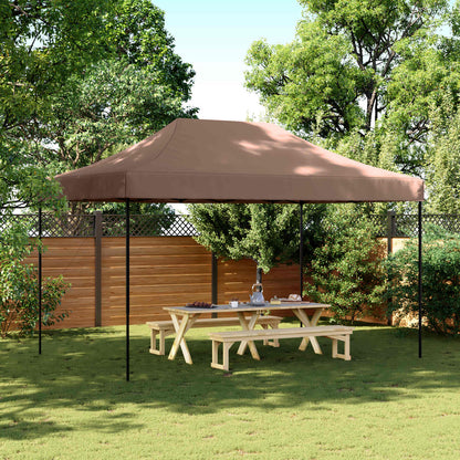 Party Tent Folding Brown 292 x 440 x 315 cm Oxford Fabric