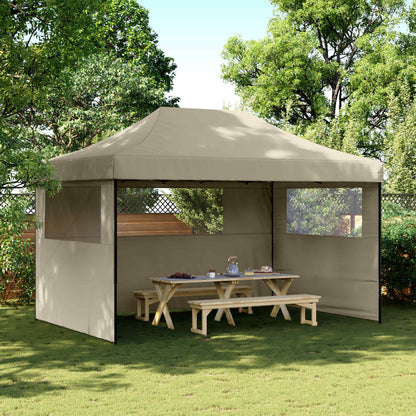 Party Tent Folding Taupe 292 x 440 x 315 cm Oxford Fabric