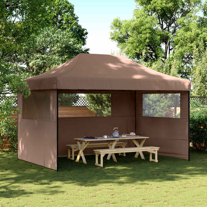 Party Tent Folding Brown 292 x 440 x 315 cm Oxford Fabric