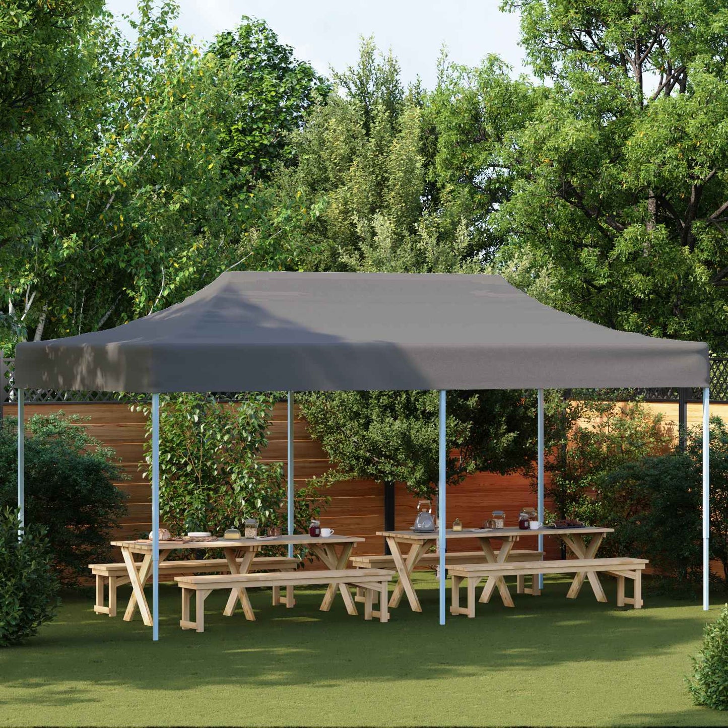 Party Tent Folding Anthracite 291 x 580 x 315 cm Oxford Fabric