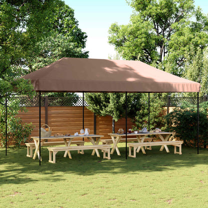 Party Tent Folding Brown 292 x 580 x 315 cm Oxford Fabric