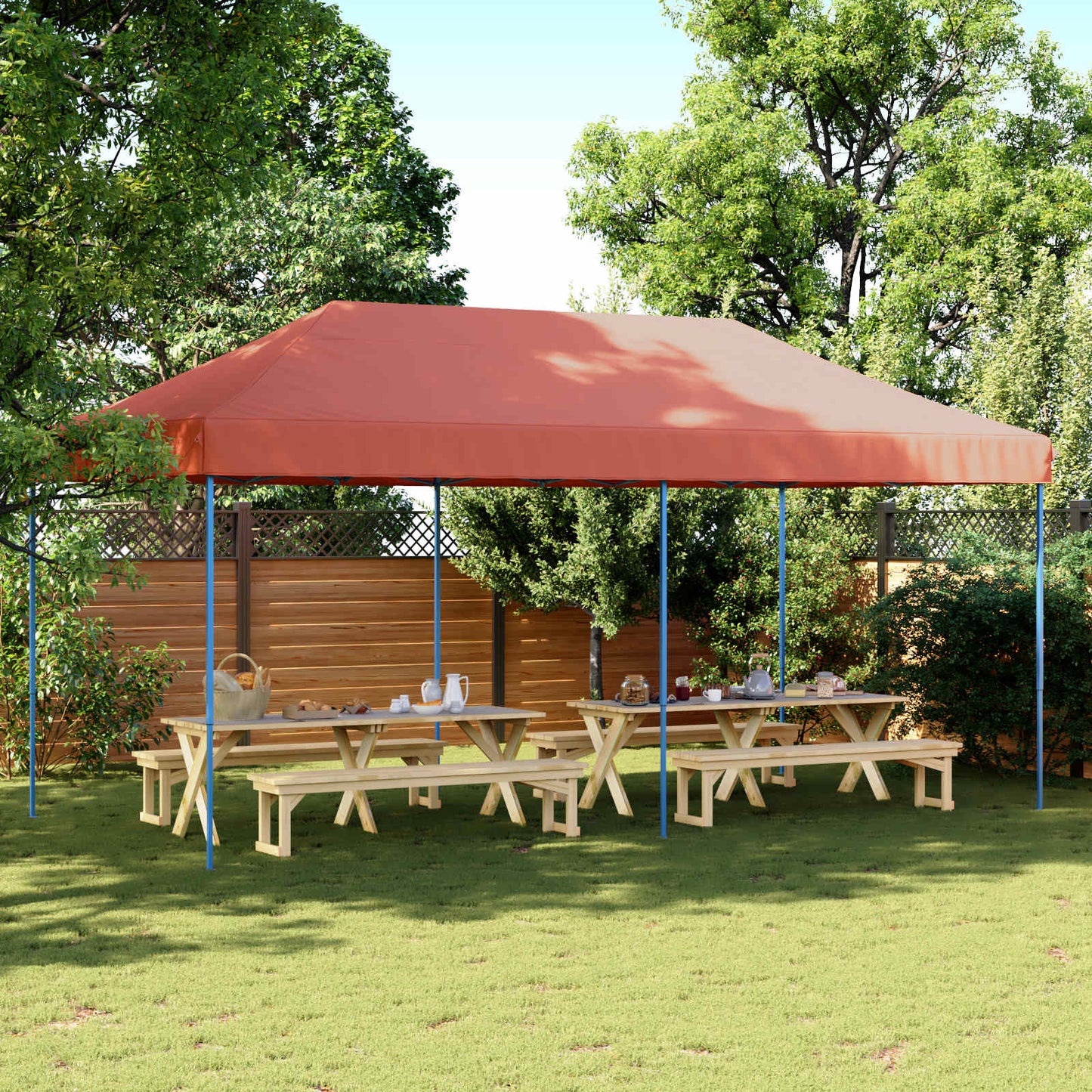 Party Tent Folding Terracotta 292 x 580 x 315 cm Oxford Fabric