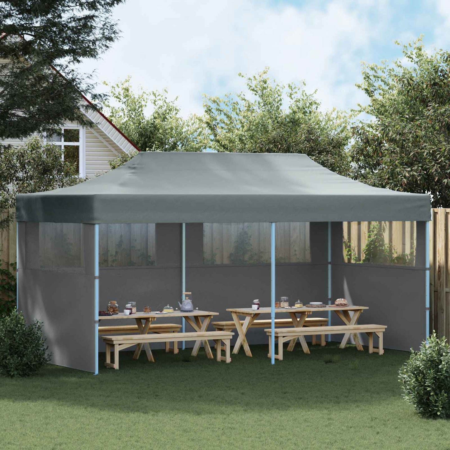 Party Tent Folding Anthracite 291 x 580 x 315 cm Oxford Fabric
