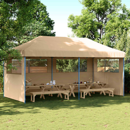 Party Tent Folding Beige 292 x 580 x 315 cm Oxford Fabric