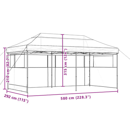 Party Tent Folding Orange 292 x 580 x 315 cm Oxford Fabric