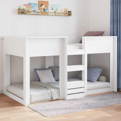 Floor Bed Frame White 75 x 190 cm Engineered Wood