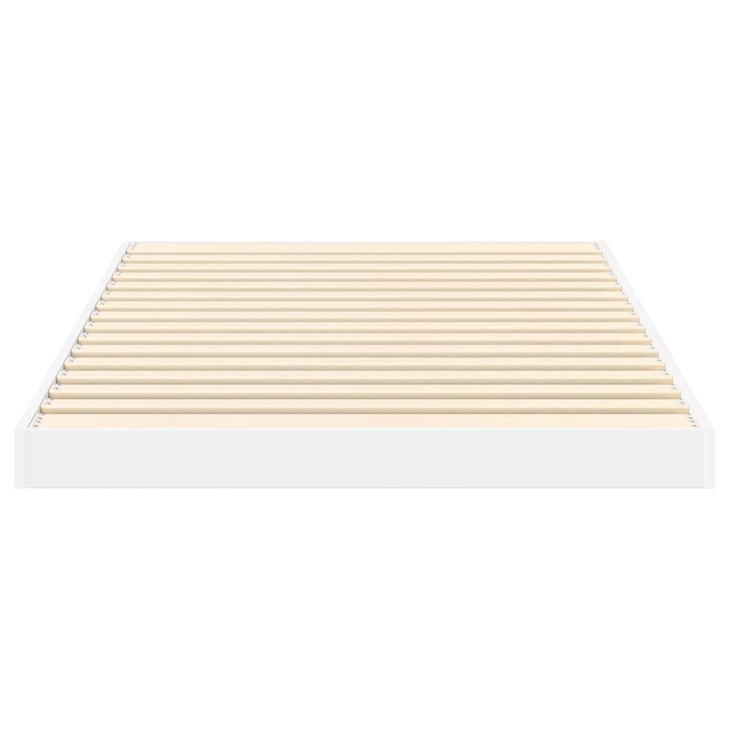Floor Bed Frame White 75 x 190 cm Engineered Wood