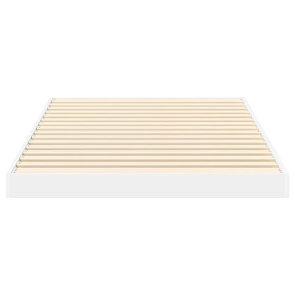 Floor Bed Frame White 75 x 190 cm Engineered Wood