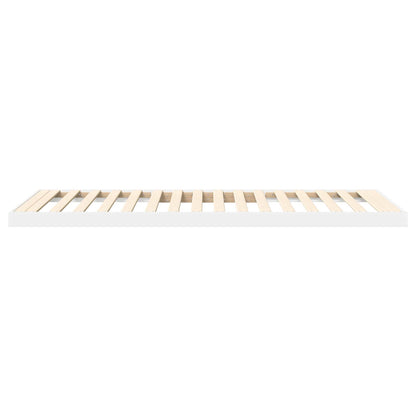Floor Bed Frame White 75 x 190 cm Engineered Wood