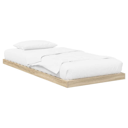 Floor Bed Frame Sonoma 75 x 190 cm Engineered Wood