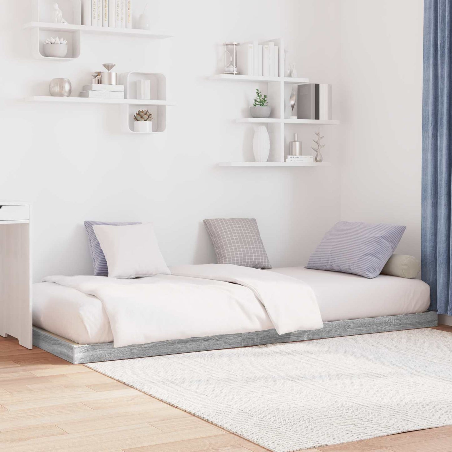 Floor Bed Frame Sonoma 75 x 190 cm Engineered Wood