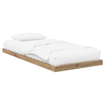 Floor Bed Frame Artisan Oak 75 x 190 cm Engineered Wood