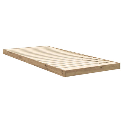 Floor Bed Frame Artisan Oak 75 x 190 cm Engineered Wood