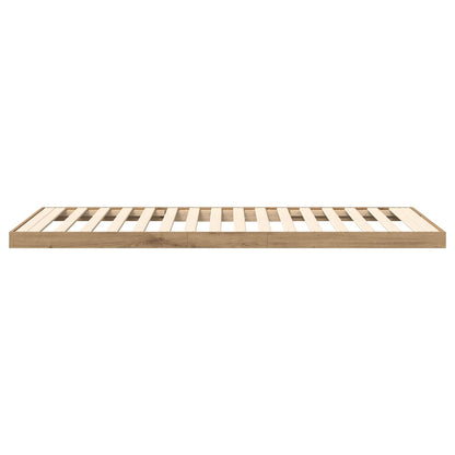 Floor Bed Frame Artisan Oak 75 x 190 cm Engineered Wood