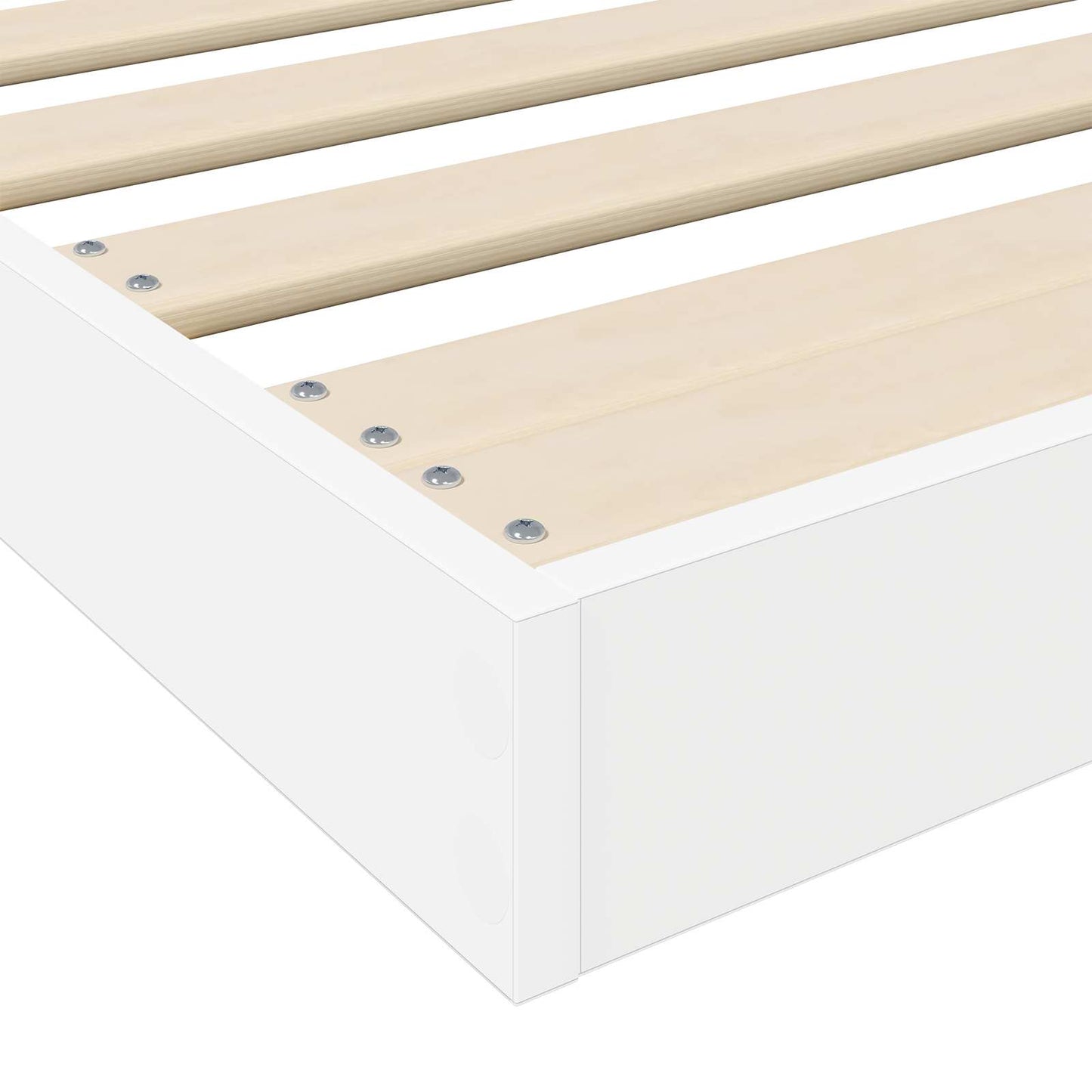 Floor Bed Frame White 80 x 200 cm Engineered Wood