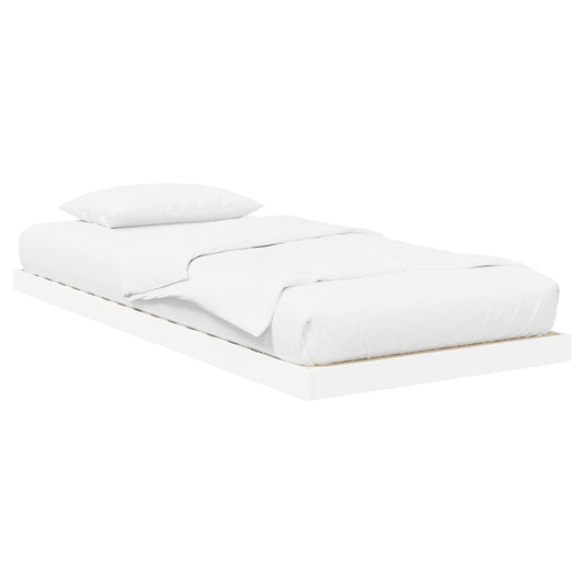 Floor Bed Frame White 80 x 200 cm Engineered Wood