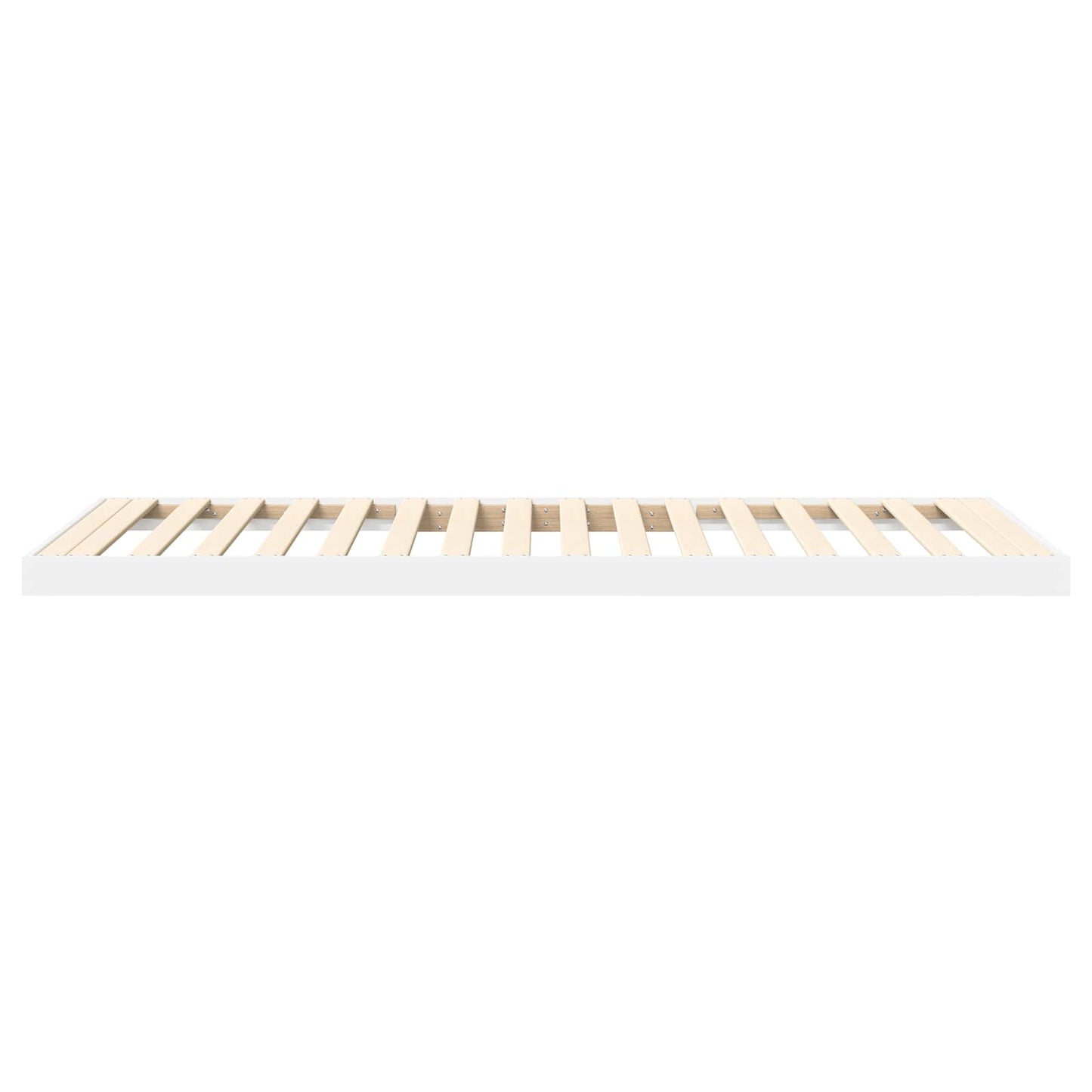 Floor Bed Frame White 80 x 200 cm Engineered Wood