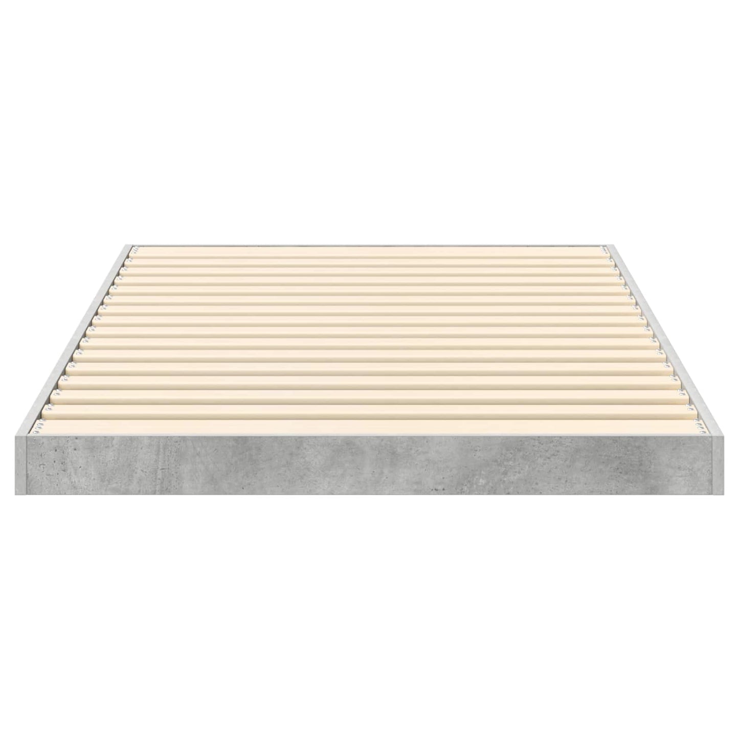 Floor Bed Frame Concrete Grey 80 x 200 cm Engineered Wood