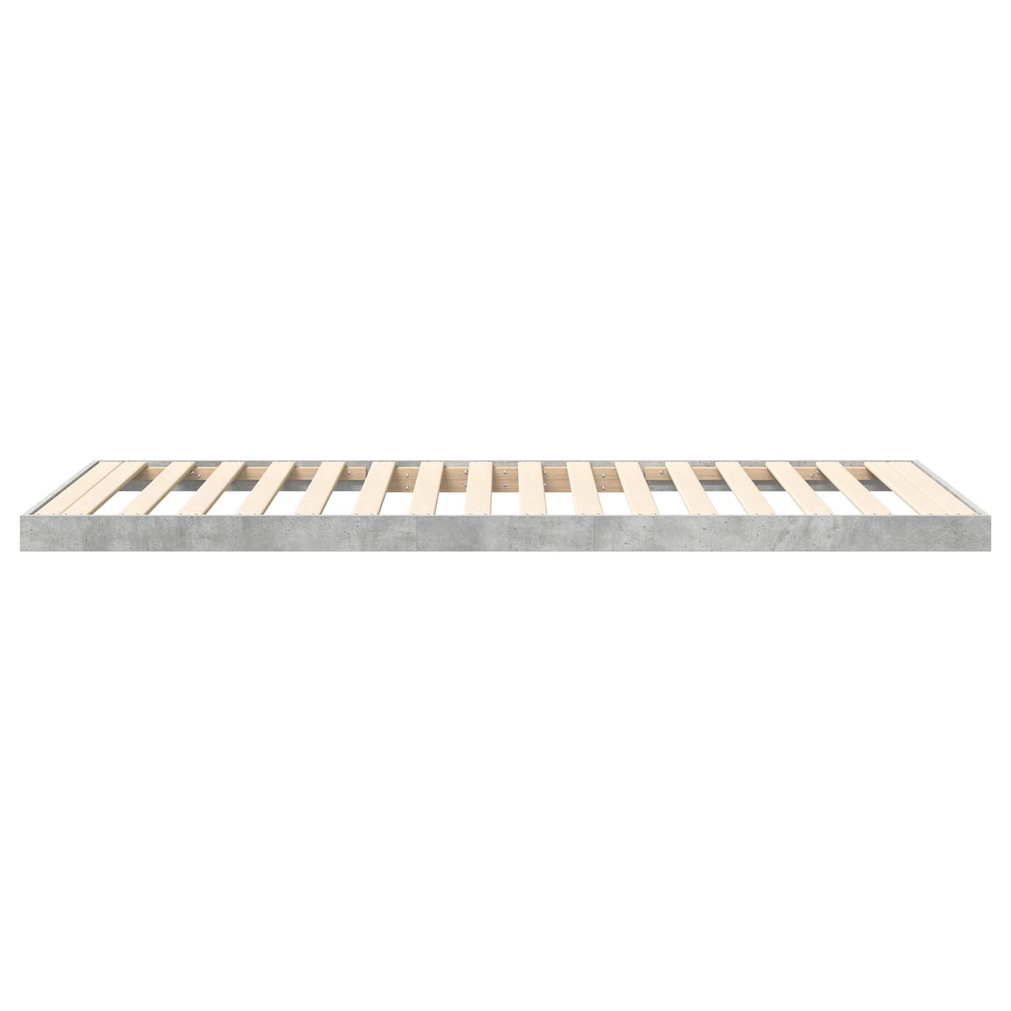 Floor Bed Frame Concrete Grey 80 x 200 cm Engineered Wood
