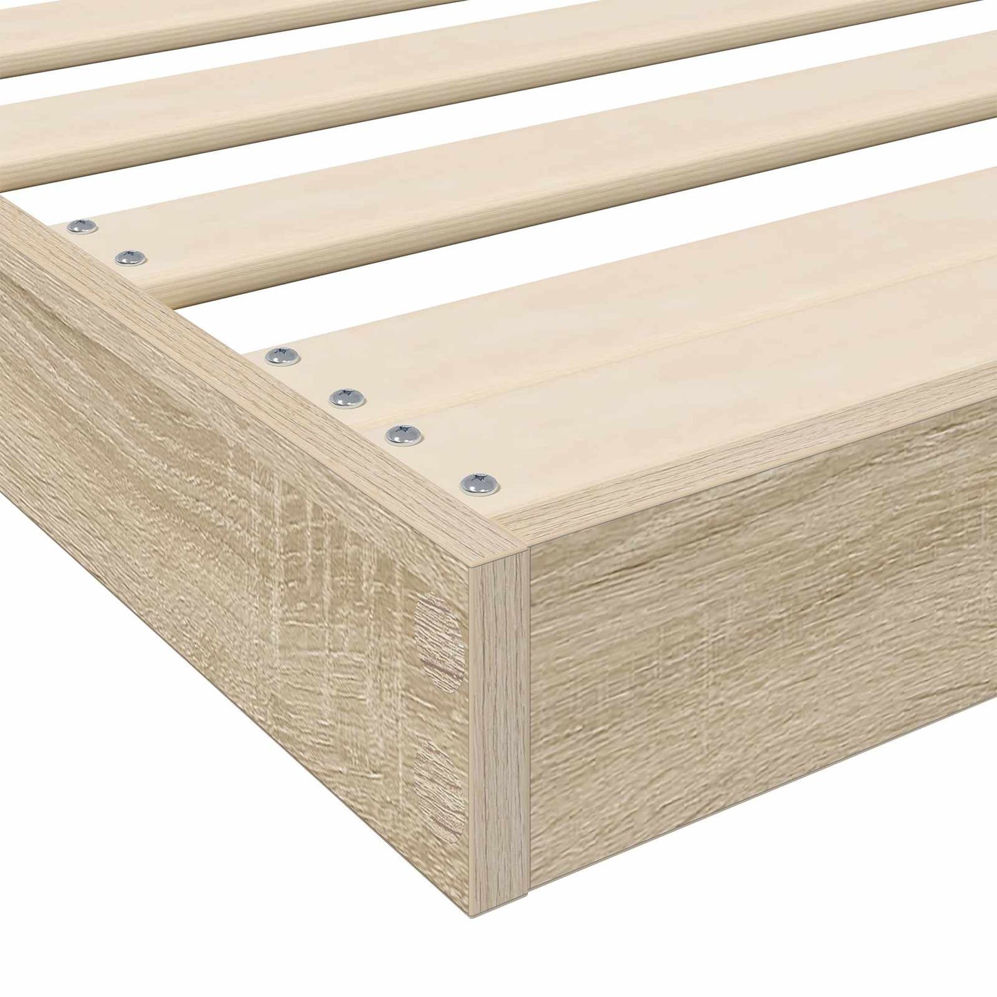 Floor Bed Frame Sonoma Oak 90 x 200 cm Engineered Wood