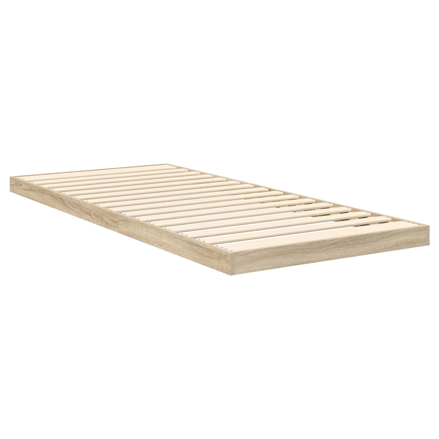Floor Bed Frame Sonoma Oak 90 x 200 cm Engineered Wood