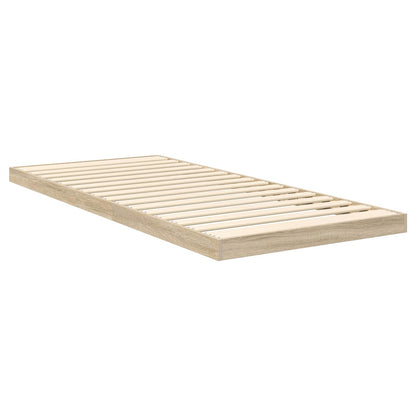 Floor Bed Frame Sonoma Oak 90 x 200 cm Engineered Wood