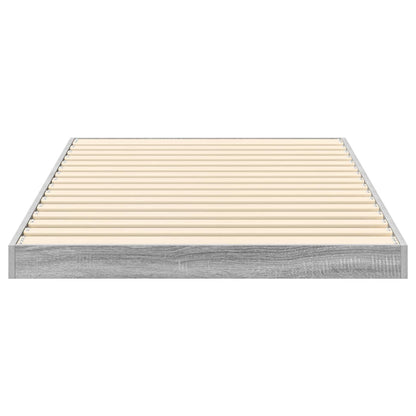 Floor Bed Frame Grey Sonoma 90 x 200 cm Engineered Wood