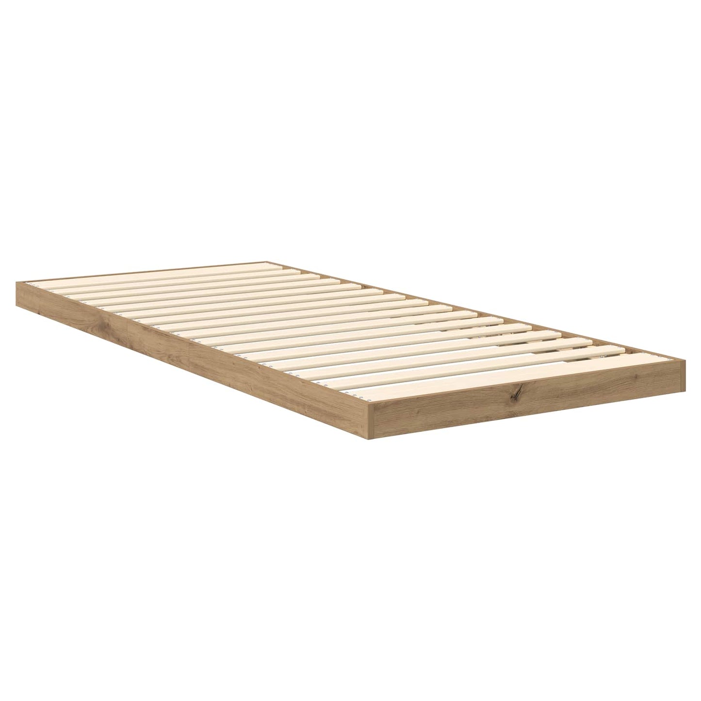 Floor Bed Frame Artisan Oak 90 x 200 cm Engineered Wood