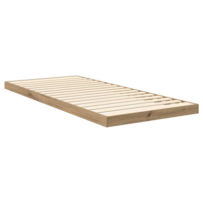 Floor Bed Frame Artisan Oak 90 x 200 cm Engineered Wood