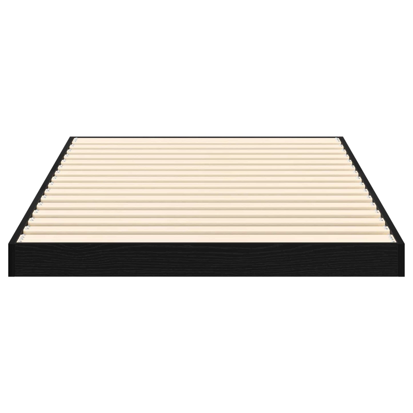 Floor Bed Frame Black Oak 100 x 200 cm Engineered Wood