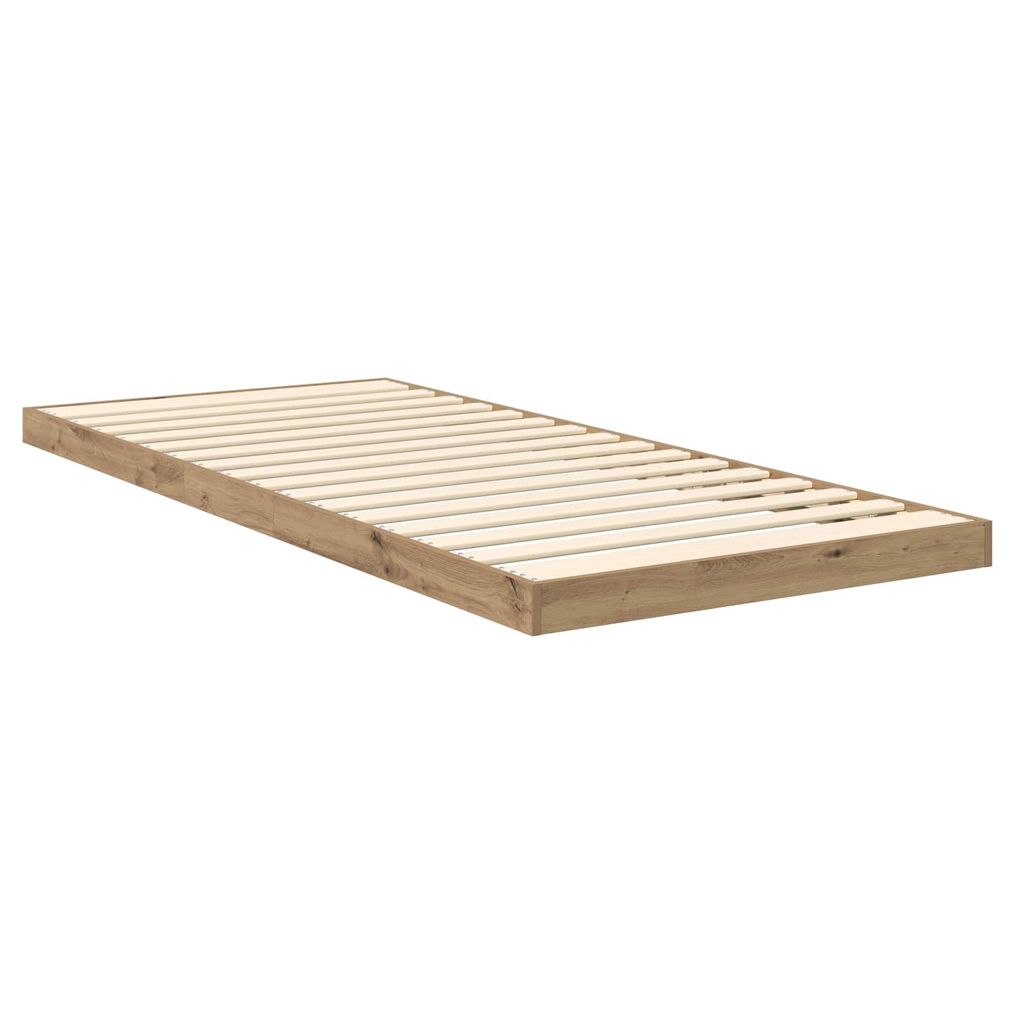 Floor Bed Frame Artisan Oak 100 x 200 cm Engineered Wood
