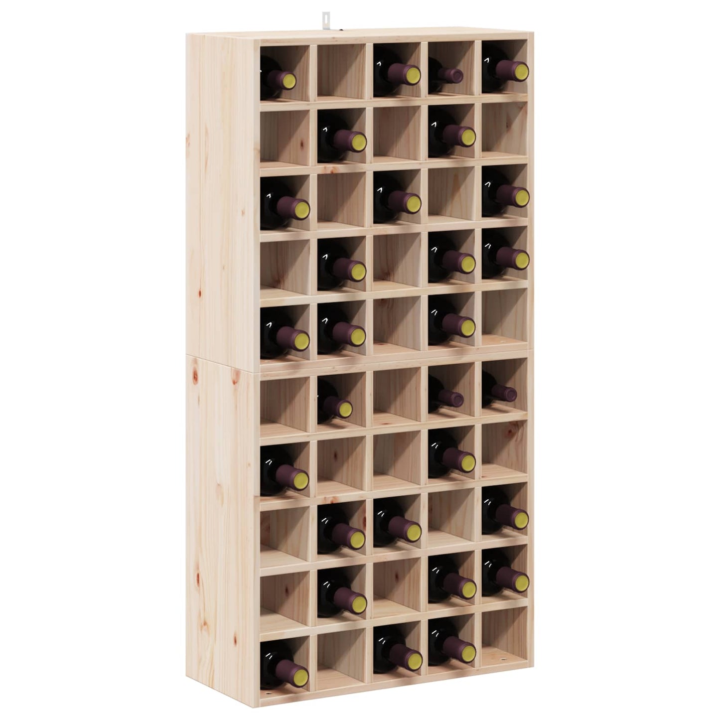 Wine Rack 2 pcs Natural 56 x 25 x 56 cm Solid Pine Wood