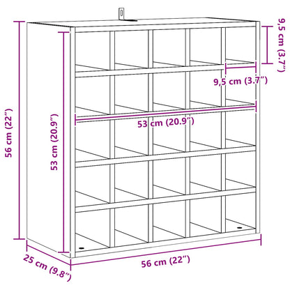 Wine Rack 2 pcs Natural 56 x 25 x 56 cm Solid Pine Wood