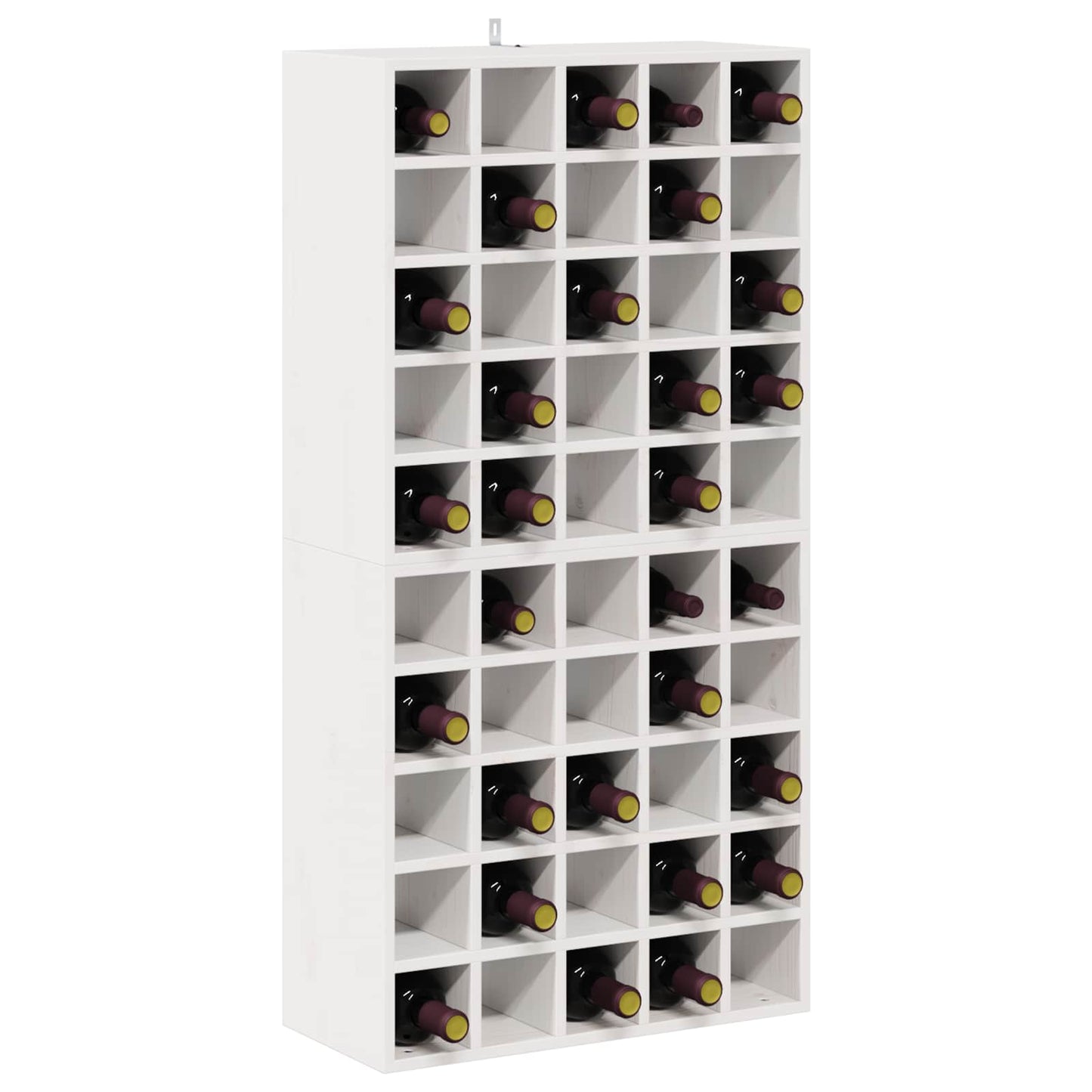 Wine Rack 2 pcs White 56 x 25 x 56 cm Solid Pine Wood