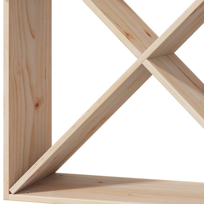 Wine Rack 2 pcs Natural 62 x 25 x 62 cm Solid Pine Wood