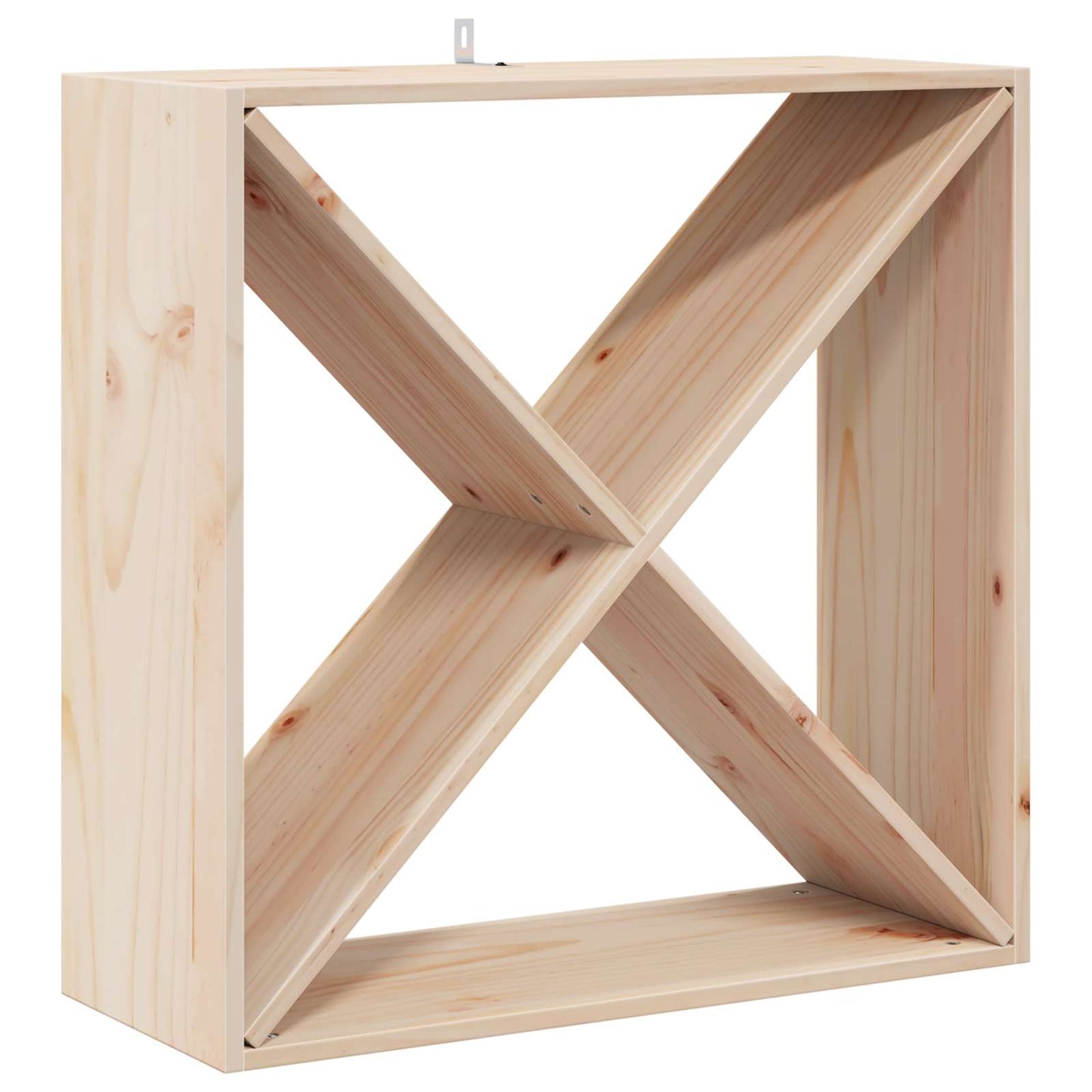 Wine Rack 2 pcs Natural 62 x 25 x 62 cm Solid Pine Wood