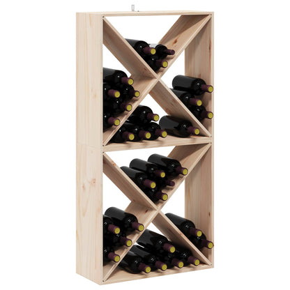 Wine Rack 2 pcs Natural 62 x 25 x 62 cm Solid Pine Wood