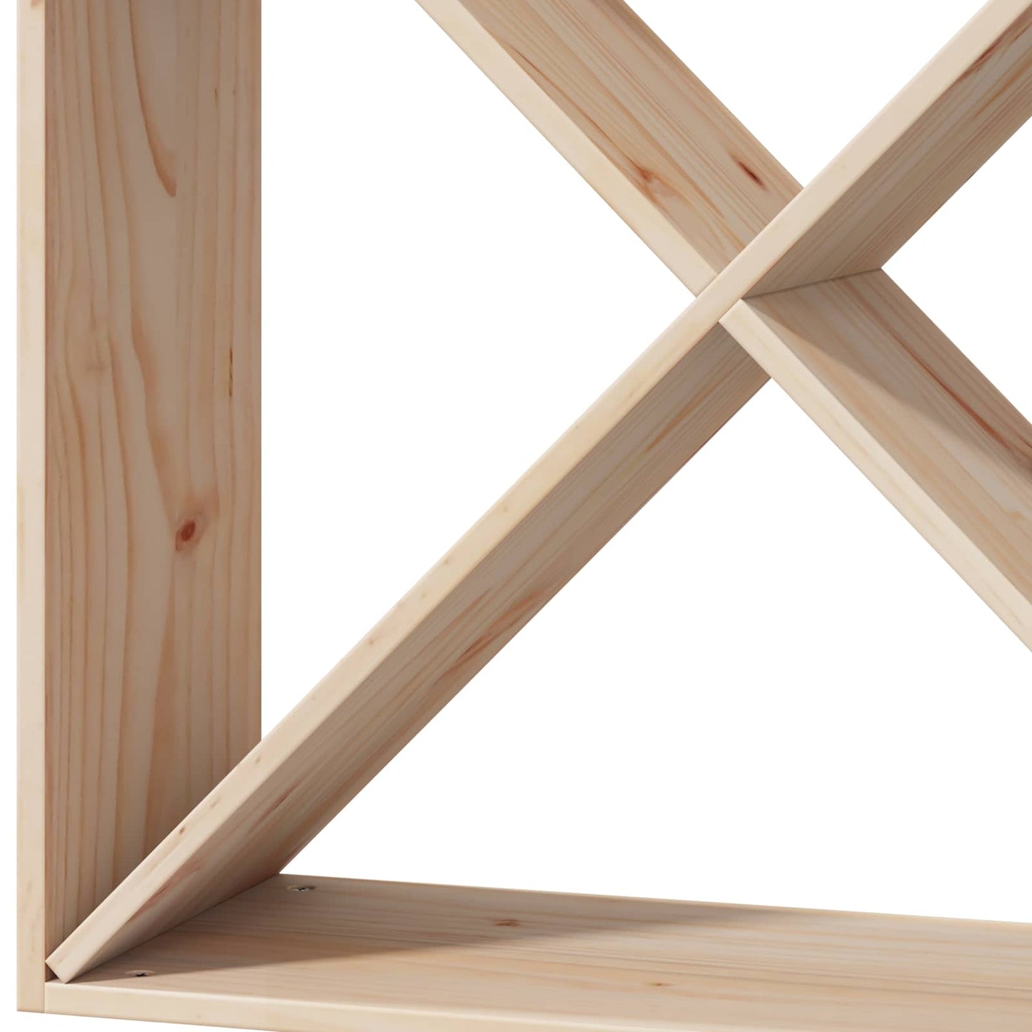 Wine Rack 4 pcs Natural 62 x 25 x 62 cm Solid Pine Wood