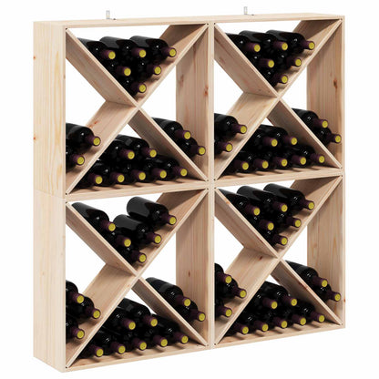 Wine Rack 4 pcs Natural 62 x 25 x 62 cm Solid Pine Wood