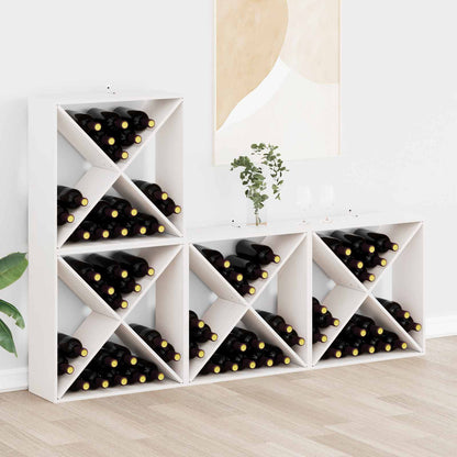 Wine Rack 4 pcs White 62 x 25 x 62 cm Solid Pine Wood