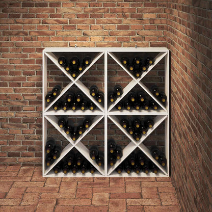 Wine Rack 4 pcs White 62 x 25 x 62 cm Solid Pine Wood