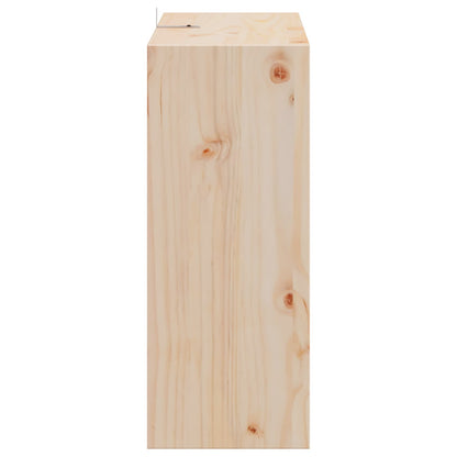 Wine Rack 2 pcs Natural 62 x 25 x 62 cm Solid Pine Wood