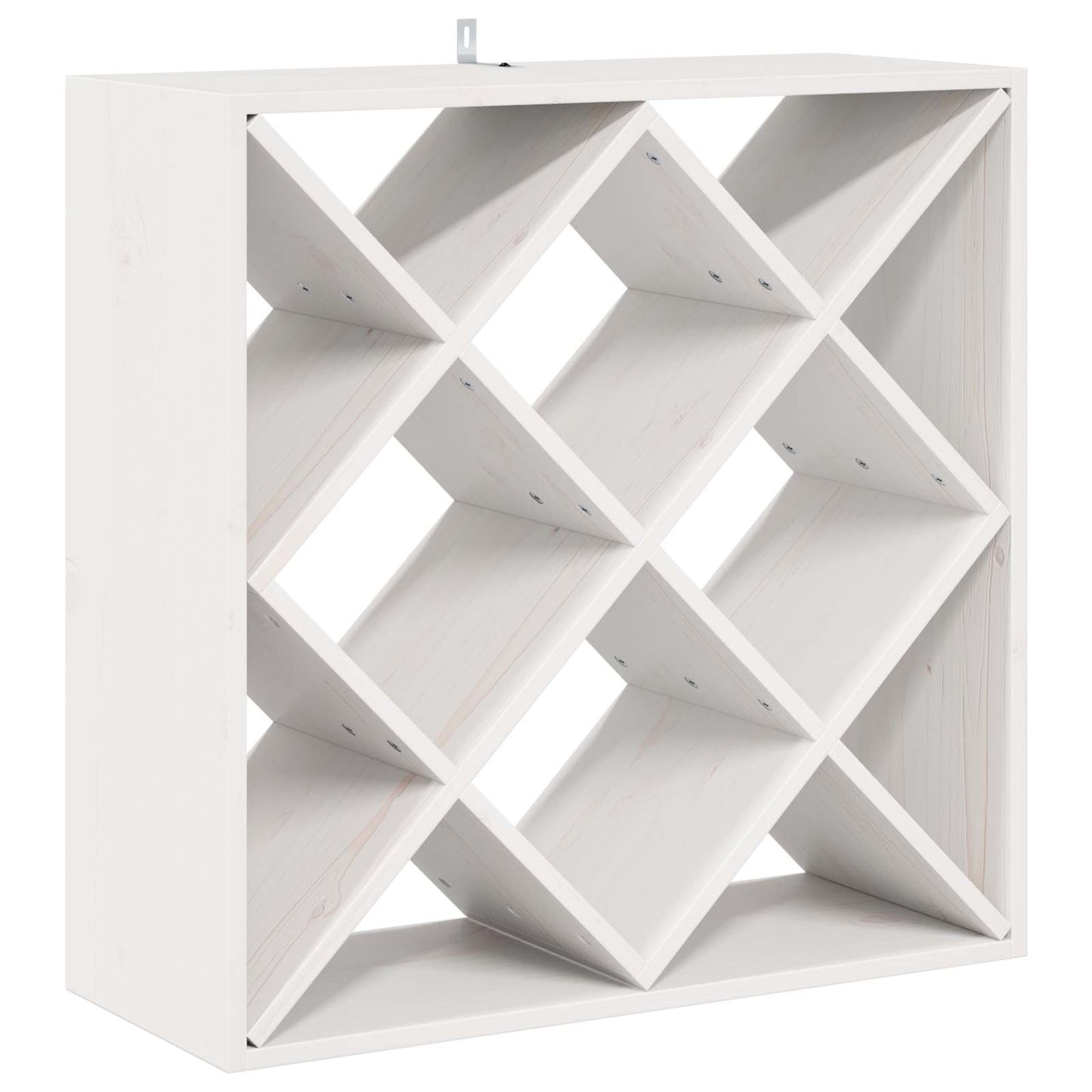 Wine Rack 2 pcs White 62 x 25 x 62 cm Solid Pine Wood