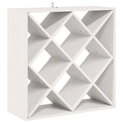 Wine Rack 2 pcs White 62 x 25 x 62 cm Solid Pine Wood