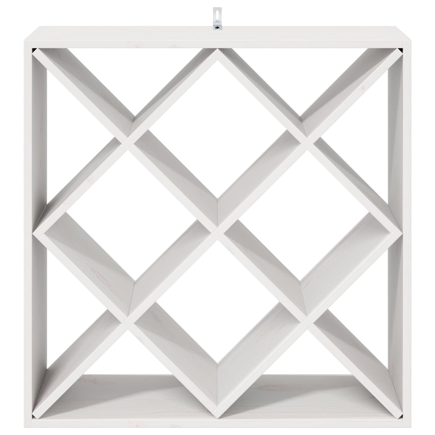 Wine Rack 2 pcs White 62 x 25 x 62 cm Solid Pine Wood